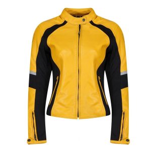 MotoGirl | Fiona Leather Jacket - Yellow